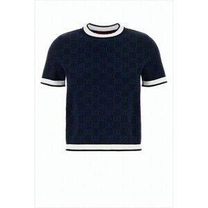 GUCCI Cropped Monogram Knit Sweater